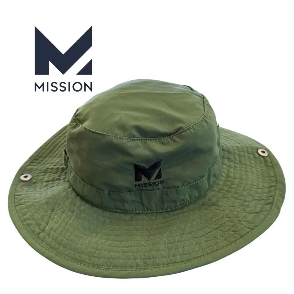 Mission Unisex Men's Women's Cooling Boonie Green Bucket Cap Hat